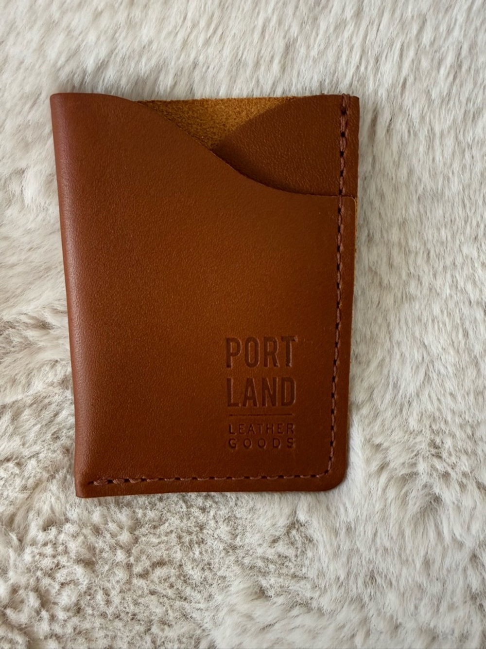 Portland Leather Tan/Brown Slim minimalist Card Holder